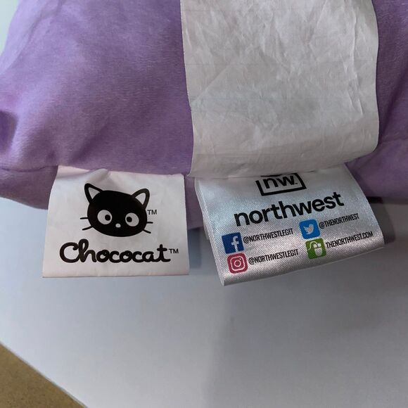Sanrio ChocoCat Pillow. 13in x 13in Purple Hello Kitty - Picture 7 of 7